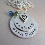 Personalized Mother's Necklace - Hand..