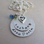 Personalized Mother's Necklace - Hand..